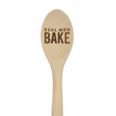Koyal Wholesale "Real Men Bake" Laser Engraved Wooden Mixing Spoon KOYA1954